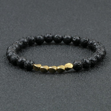 Ethnic Tibetan Men's Copper Beads & Natural Stone Bracelet